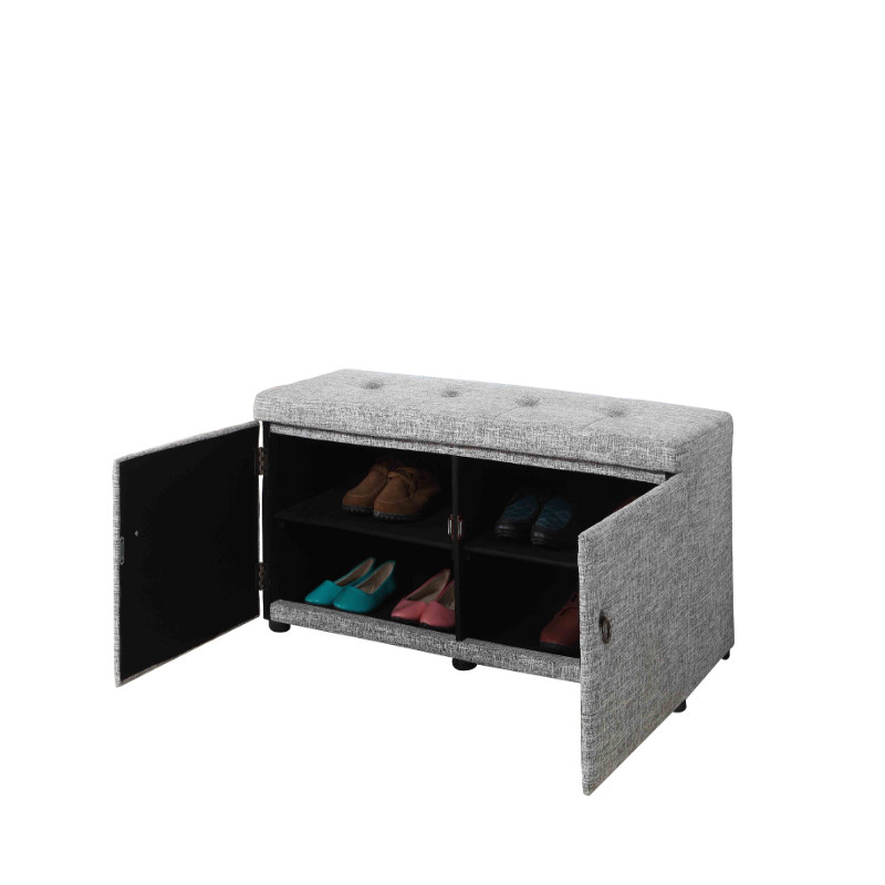 18″in DOVE GREY SHOE STORAGE BENCH