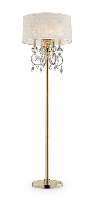white and gold floor lamp